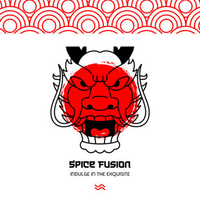 Paper Bag Generator With a Dragon Graphic for an Asian Food Place