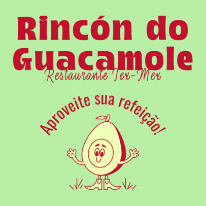 Paper Bag Design Generator with a Retro Avocado Cartoon for a Mexican Restaurant