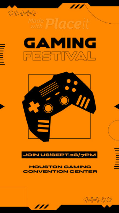 Gaming Instagram Story Video Creator to Promote a Tournament