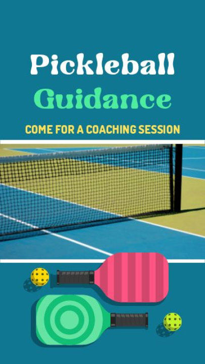 Instagram Story Video Generator to Promote a Pickleball Coaching Session 6966