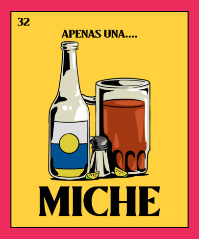 T-Shirt Design Maker Featuring a Theme Inspired by a Mexican Board Game