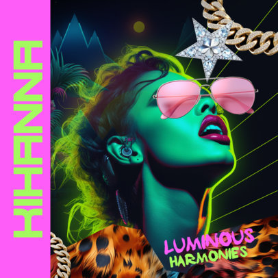 Album Cover Maker Featuring Kitsch-Styled Theme Inspired by Rihanna 6029