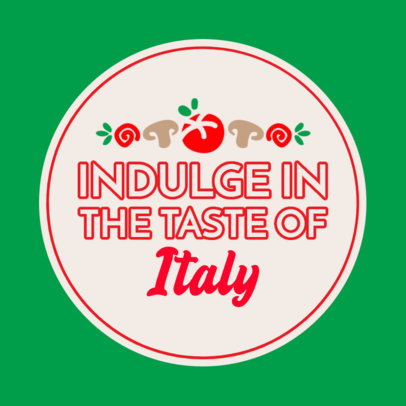 Sticker Design Maker for an Italian Food Place