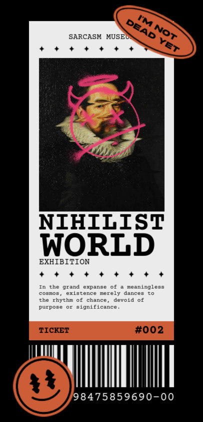 Phone Case Design Template Featuring Classical Paintings with Graffiti Doodles 6522