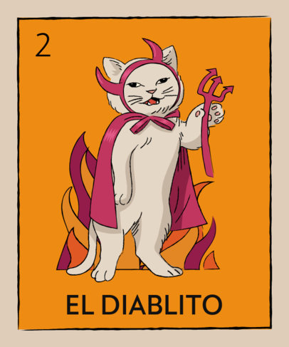 Parody T-Shirt Design Maker Inspired by a Mexican Loteria