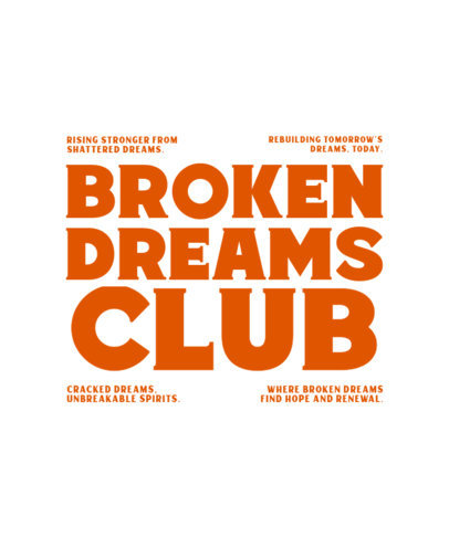 T-Shirt Design Template for a Social Club Featuring Bold Fonts