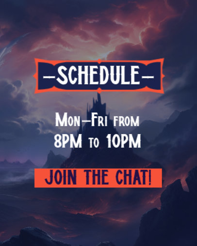 League of Legends-Inspired Twitch Info Panel Generator Featuring a Gaming Schedule 5825a