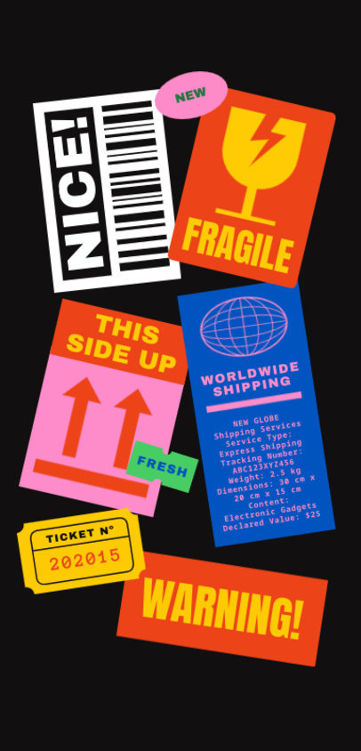 Phone Case Design Maker Featuring Packaging-Themed Symbols 6523