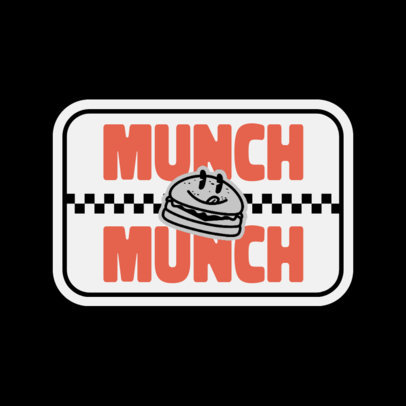 Sticker Design Maker With a Burger Icon for a Fast-Food Place