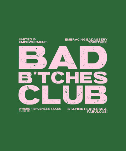 Retro T-Shirt Design Generator for a Bad Girls Club  6536g-el1