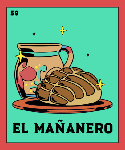 T-Shirt Design Creator Featuring a Parody Theme Inspired by Loteria