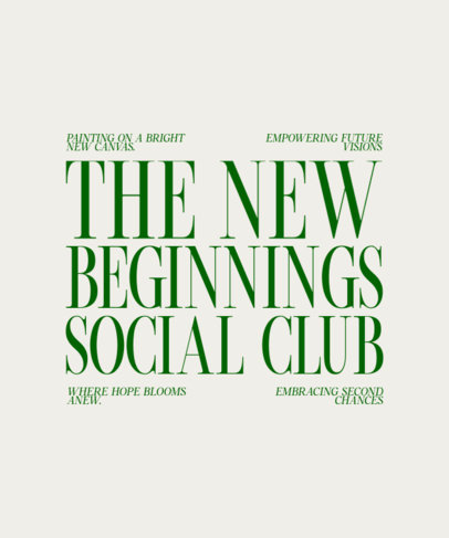 Social Club T-Shirt Design Creator Featuring Retro-Style Typographies