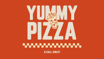 Magnet Design Creator with a Smiling Pizza Slice for a Fast-Food Restaurant 6005c