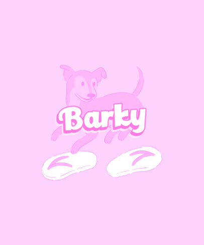 T-Shirt Design Maker with a Dog Illustration and a Font Inspired by Barbie 5843g