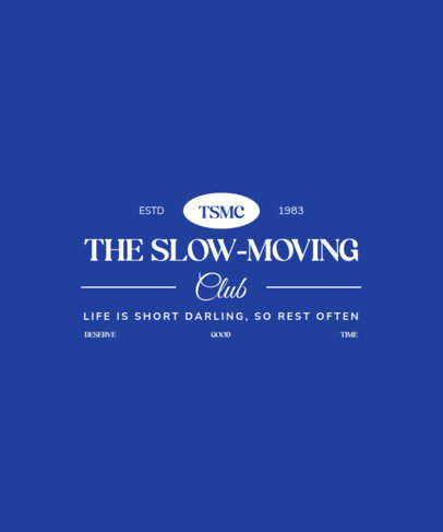 T-Shirt Design Generator with a Quote for a Social Club