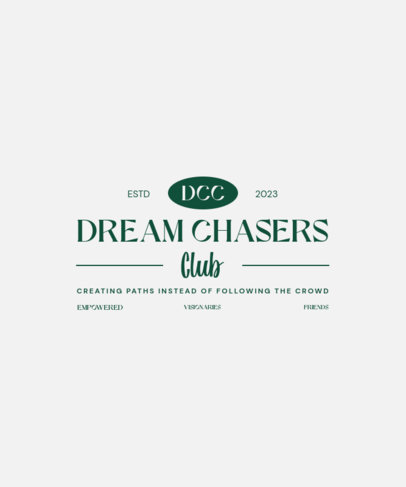 T-Shirt Design Template with a Retro Aesthetic for a Social Club