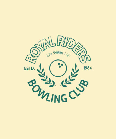 Retro T-Shirt Design Maker for a Professional Bowling Club