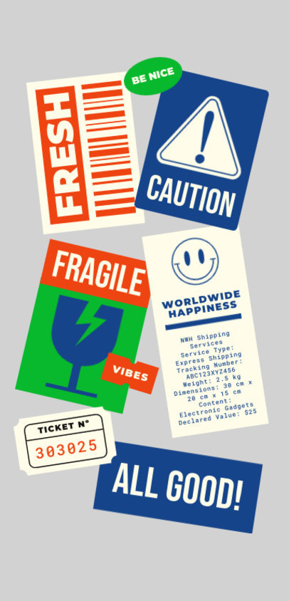 Phone Case Design Creator Featuring Fragile and Caution Packaging Symbols 6523g