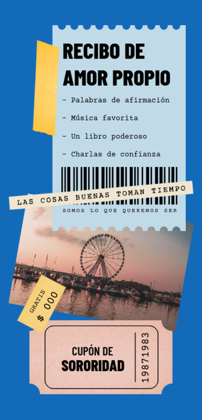 Phone Case Design Maker Featuring a Ticket with a Self-Love Phrase 6521e