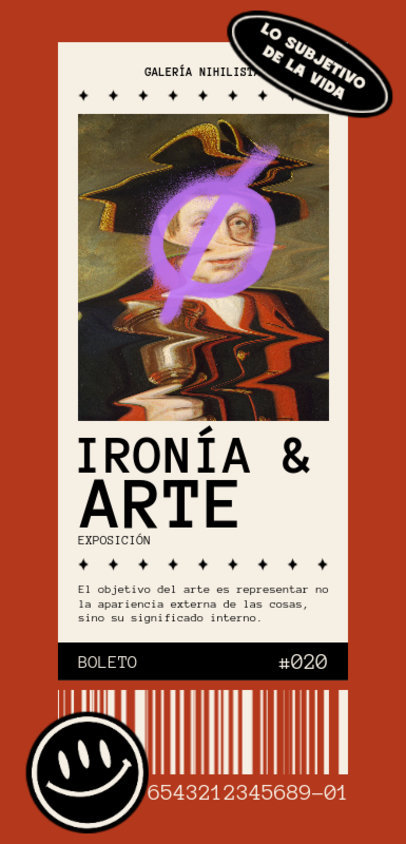 Phone Case Design Generator Featuring a Parody Ticket for an Art Gallery 6522c