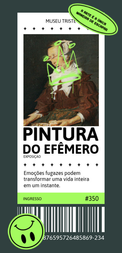 Phone Case Design Template Featuring a Graffiti Crown with a Bar Code 6522e