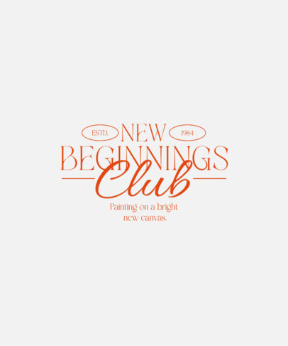 T-Shirt Design Maker for a Sports Club Featuring Elegant Typefaces