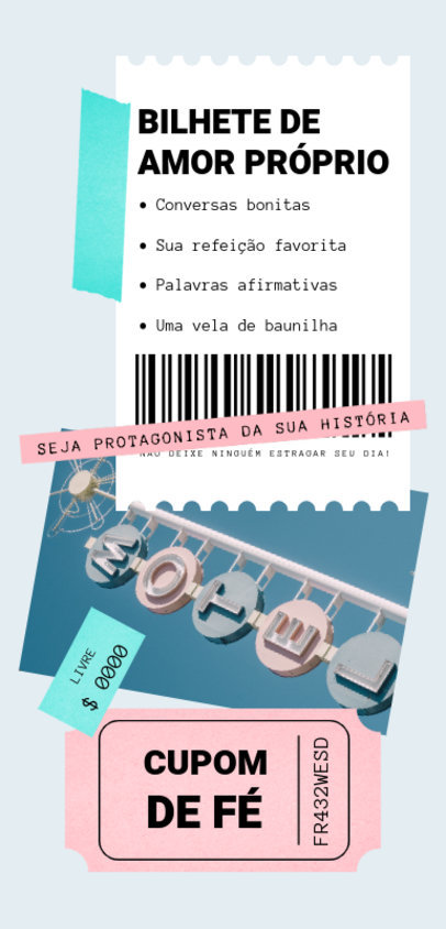 Phone Case Design Creator with a Customizable Ticket and a Coupon 6521g