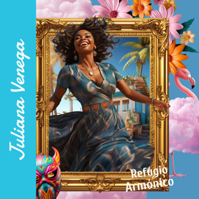 Album Cover Generator With an AI-Themed Graphic Inspired by a Famous Pop Singer 6029a