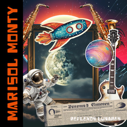 Album Cover Creator With a Kitsch Collage Style Inspired by a Popular Musician 6029b