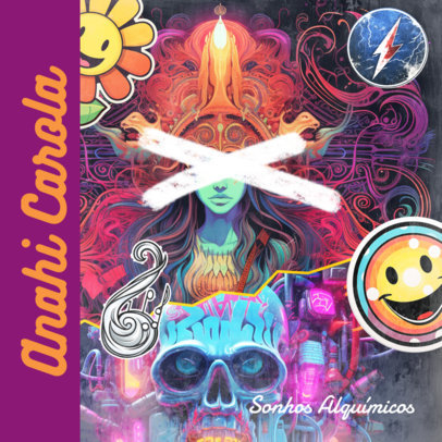 Kitsch-Styled Album Cover Generator Inspired by a Famous Musician 6029e