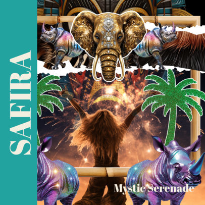 Pop Album Cover Creator Featuring a Shakira-Inspired Theme and a Kitsch Style 6029f