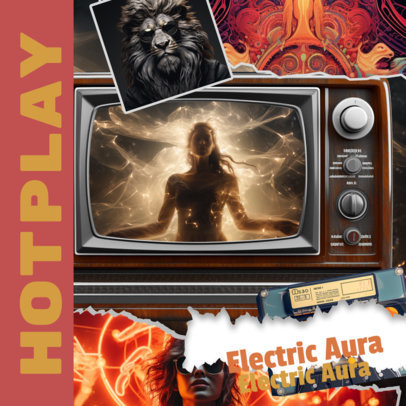 Album Cover Creator With an AI-Generated Graphic Inspired by Coldplay 6029j