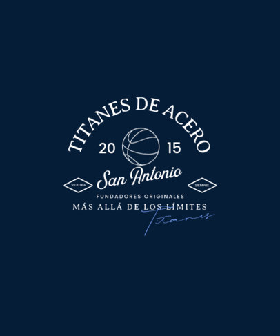 Retro-Style T-Shirt Design Generator for a Basketball Team