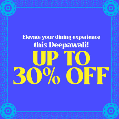 Instagram Post Maker Featuring a Discount for Diwali Season 5815d