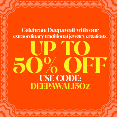 Instagram Post Generator With a Special Diwali Discount for Jewelry 5815e