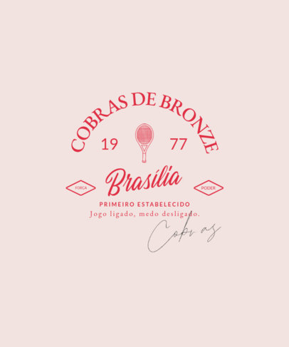 T-Shirt Design Creator with a Retro Aesthetic for a Tennis Club