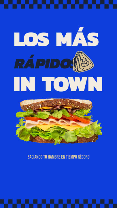 Instagram Story Creator for a Fast-Food Restaurant With a Sandwich Picture