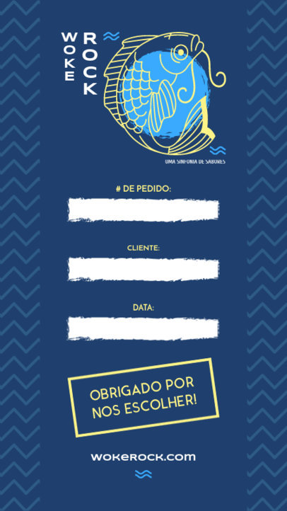 Takeout Label Creator for an Asian Restaurant With a Fish Graphic