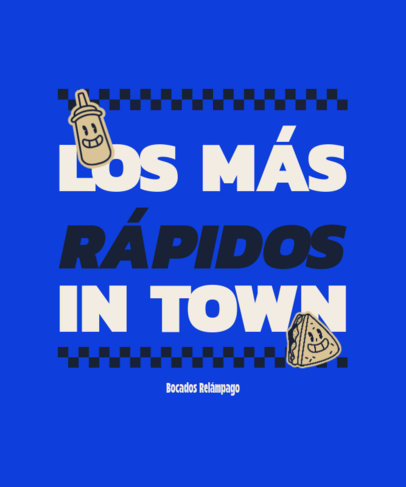 T-Shirt Design Creator Featuring a Quote for a Sandwich Restaurant