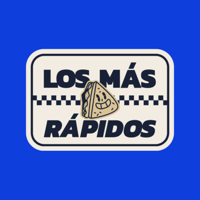Sticker Design Creator With a Sandwich Icon for a Fast-Food Place