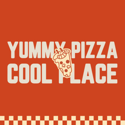 Paper Cup Design Template Featuring a Pizza Icon for a Fast-Food Restaurant
