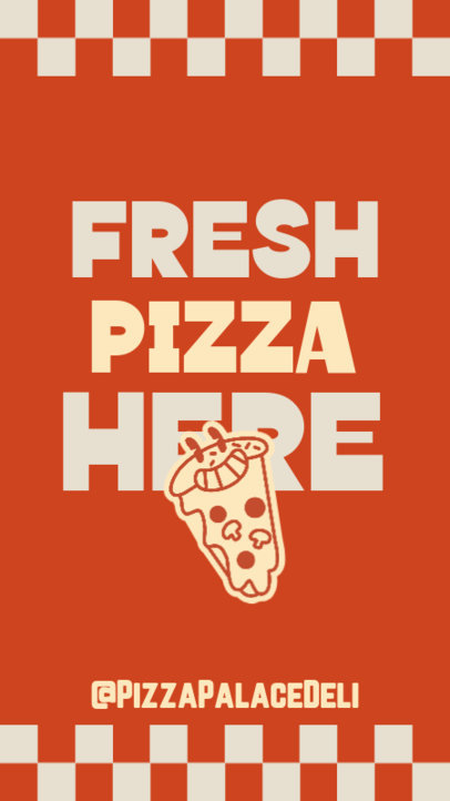 Takeout Label Template With a Pizza Icon for a Fast-Food Place