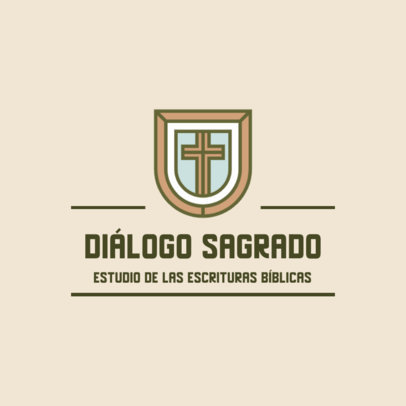 Logo Generator with a Cross Emblem for a Christian Scripture Study Group