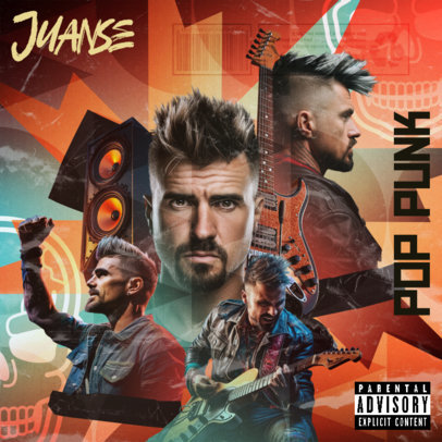 Juanes-Inspired Album Cover Generator Featuring a Kitsch Collage Aesthetic 6028a