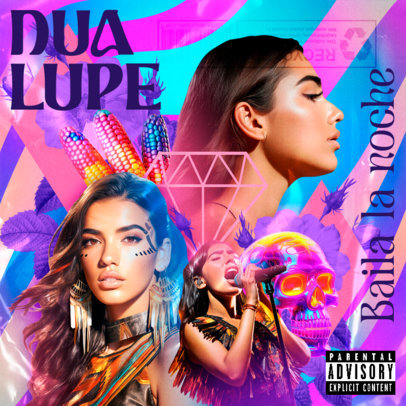 Pop Album Cover Creator With a Dua Lipa-Inspired Theme 6028b