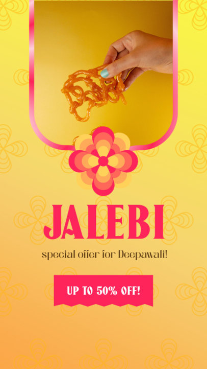 Instagram Story Creator Featuring a Diwali Theme and a Sale Offer