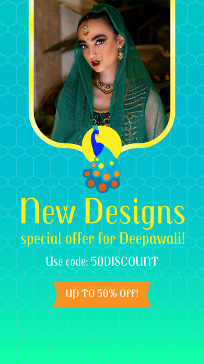 Instagram Story Template for a Diwali-Themed Special Offer