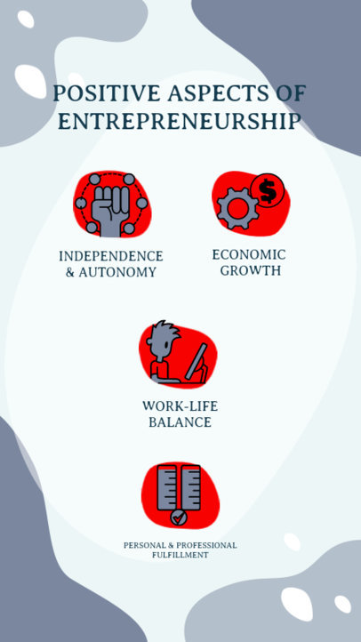 Instagram Story Template With Positive Aspects of Entrepreneurship