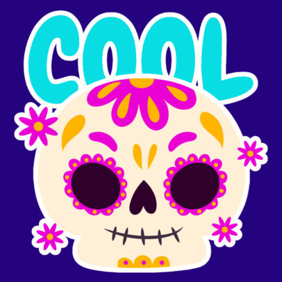 Twitch Emote Maker Featuring a Colorful Catrina Graphic 5837
