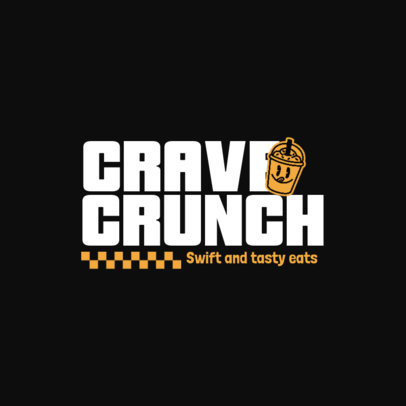 Logo Generator with a Cartoonish Drink for a Munchies Restaurant